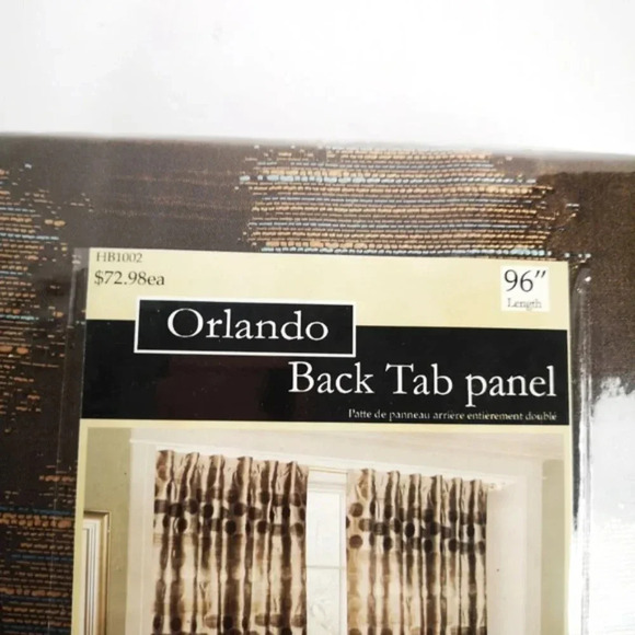 Orlando Curtain Back Tab Panel Woven 96 in - Picture 2 of 3